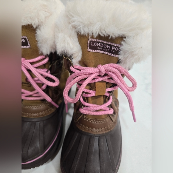 London Fog Enfield Warm Boots Tiddler Girl Size 9 - Picture 5 of 13